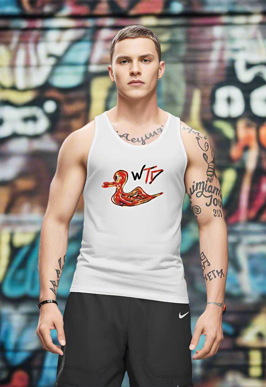 WTD "Red squiggle" American Apparel Unisex Jersey Tank