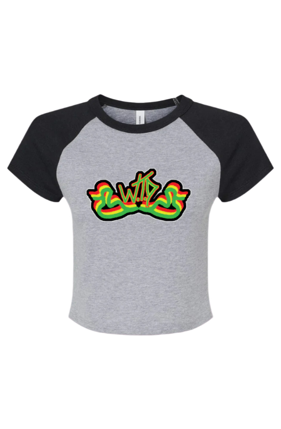 WTD "Rasta/Duck/W" Micro Rib Raglan Baby Tee