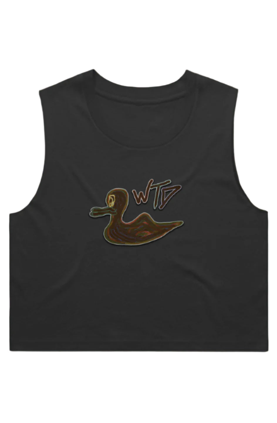 WTD "Hyper Logo" Blk/WO'S CROP TANK