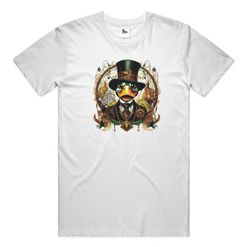 &amp;quot;Top-Hats and Steam&amp;quot; T Shirt  (WHT) New