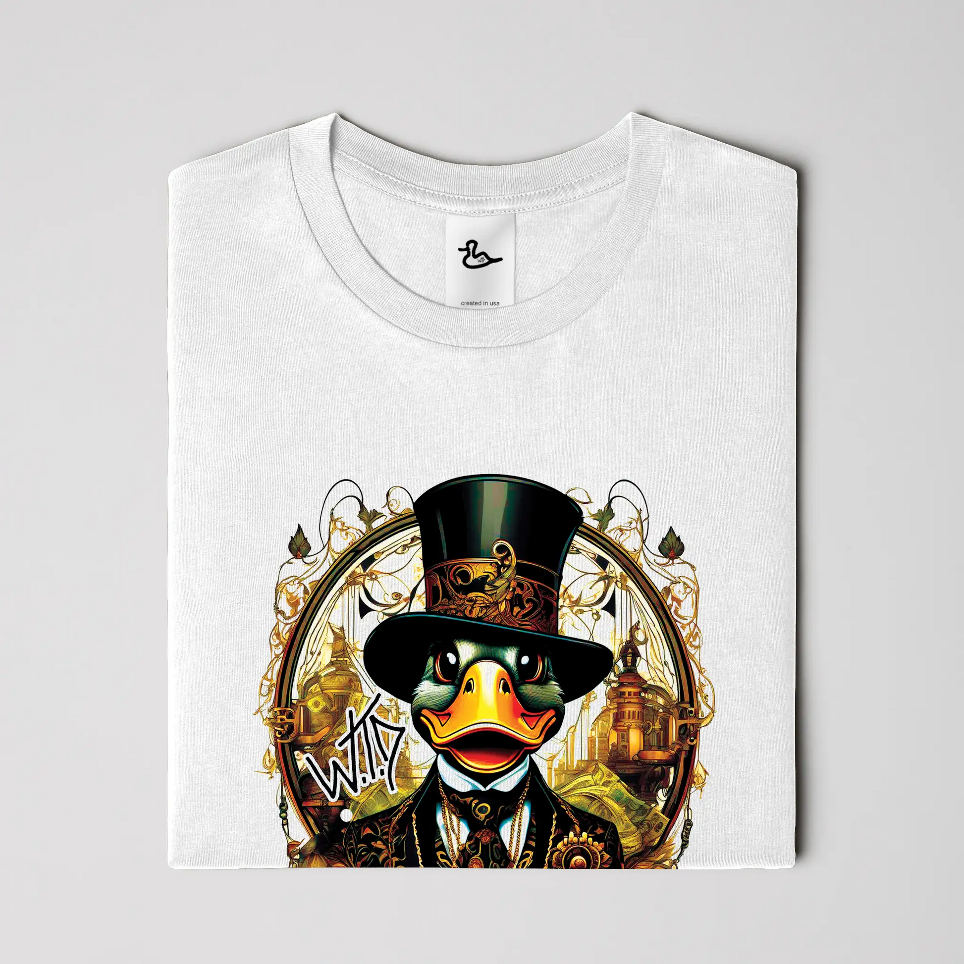 &amp;quot;Top-Hats and Steam&amp;quot; T Shirt  (WHT) New