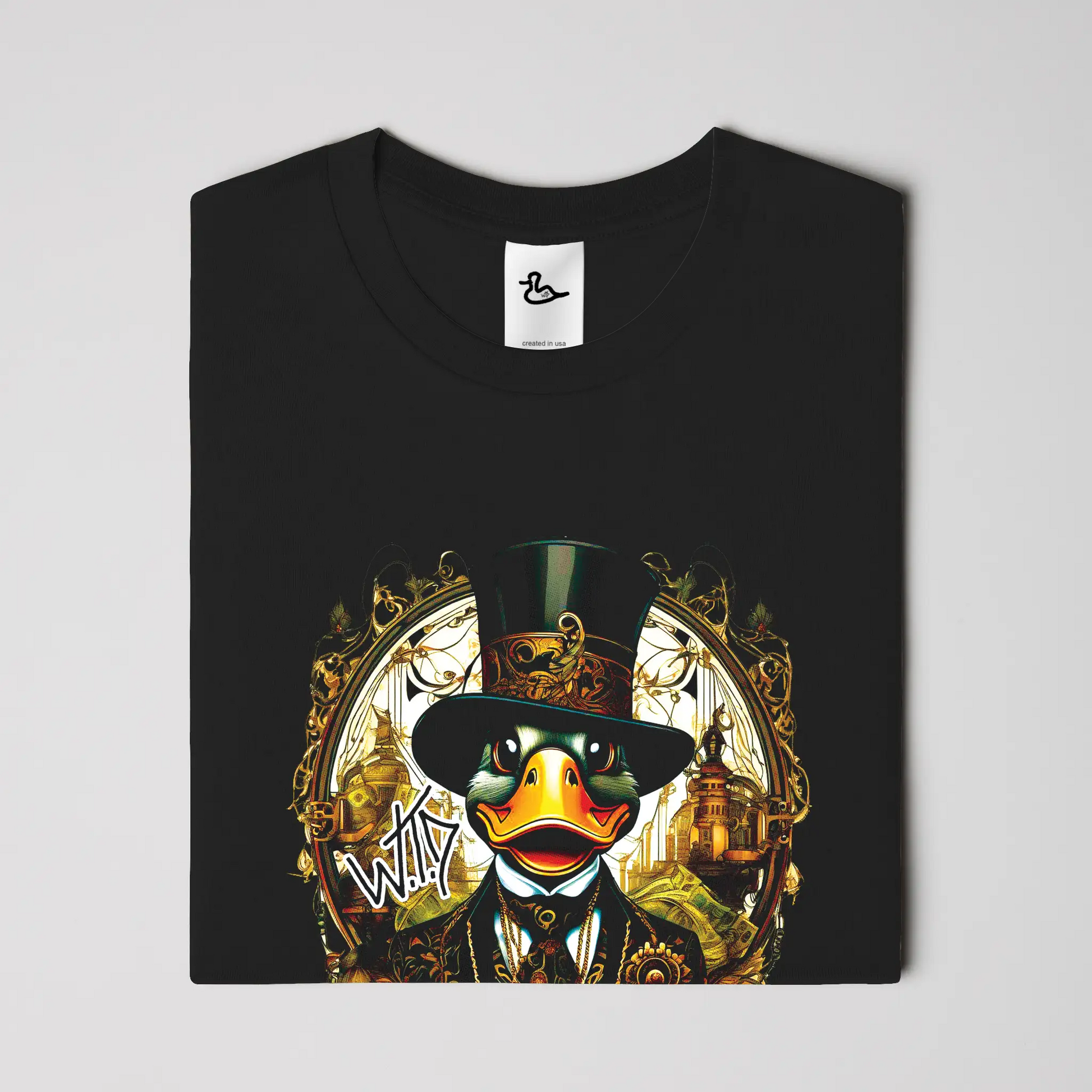wtd &amp;quot;Top-Hats and Steam&amp;quot; T Shirt (BLK) New