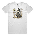 wtd "Top-Hat and Feathers" T Shirt (WHT) New