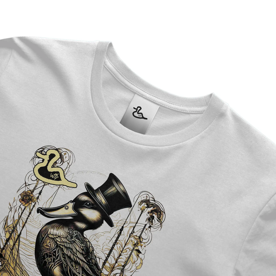 wtd &amp;quot;Top-Hat and Feathers&amp;quot; T Shirt (WHT) New