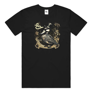 wtd &amp;quot;Top-Hat and Feathers&amp;quot; T Shirt (BLK) New