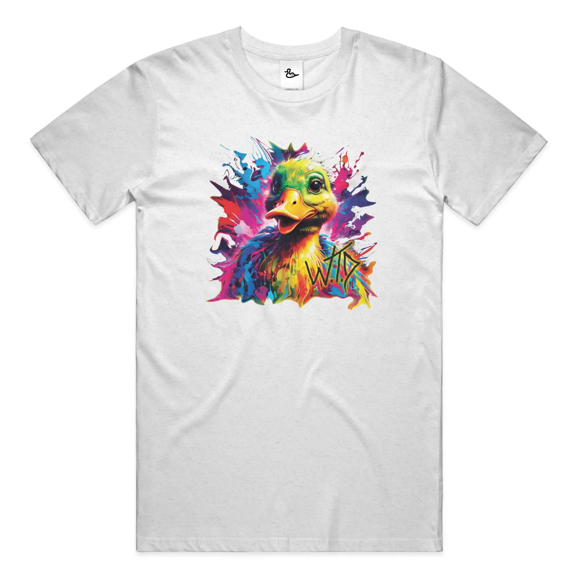 WTD &amp;quot;Quack Splashed&amp;quot; T shirt (WHT) New