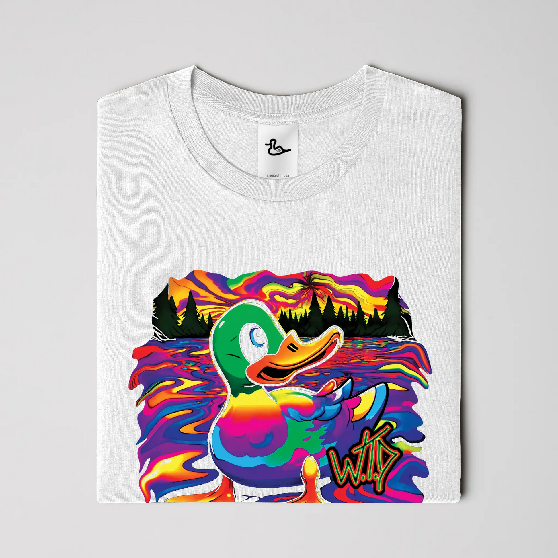 WTD &amp;quot;Colorful Melt&amp;quot; T shirt (WHT) New