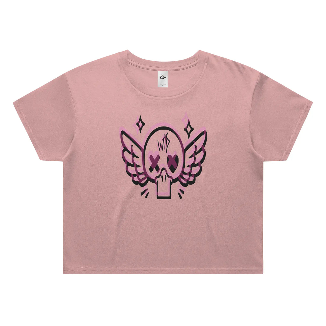  Women's WTD Heart Skull Crop