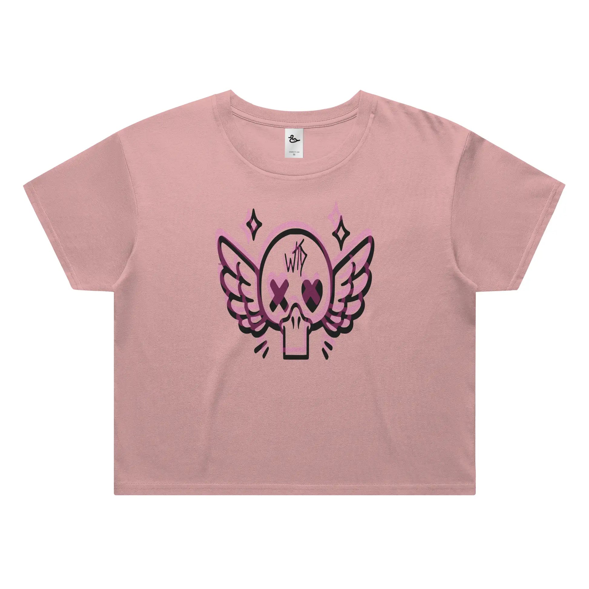  Women's WTD Heart Skull Crop