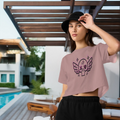  Women's WTD Heart Skull Crop