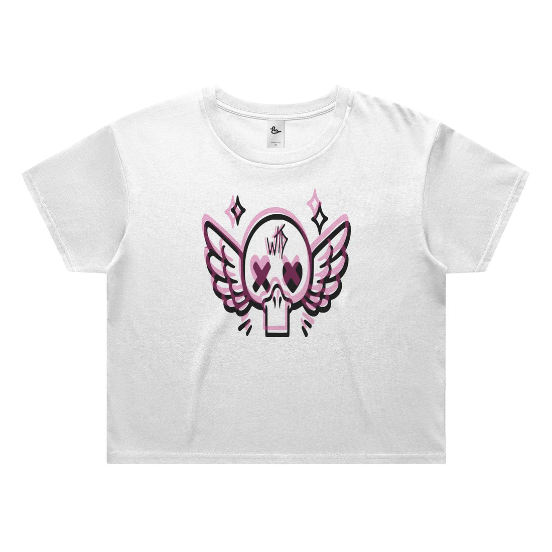  Women's WTD Heart Skull Crop