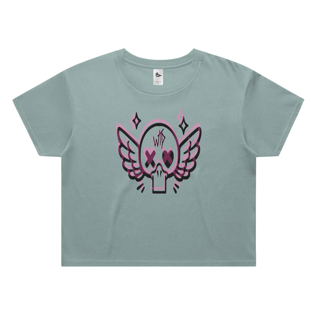  Women's WTD Heart Skull Crop
