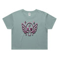  Women's WTD Heart Skull Crop