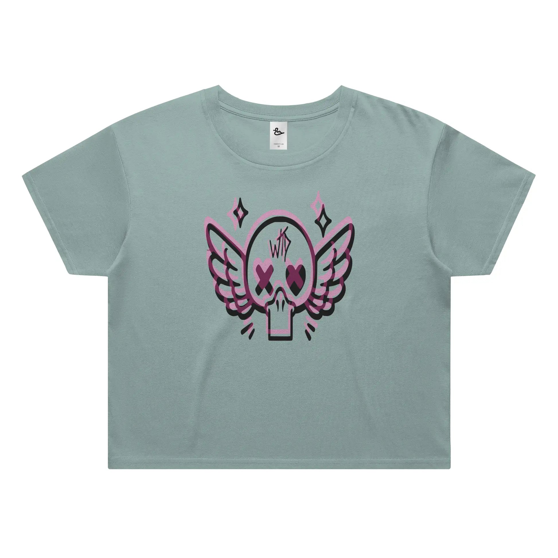  Women's WTD Heart Skull Crop