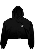 WTD RU wearing back print Athletic crop fleece hoodie